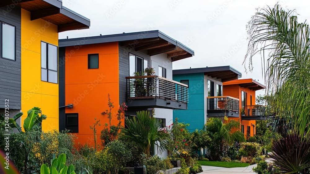 Fototapeta premium Colorful Modern Houses