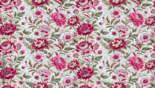 hand drawn classic floral seamless pattern wallpaper