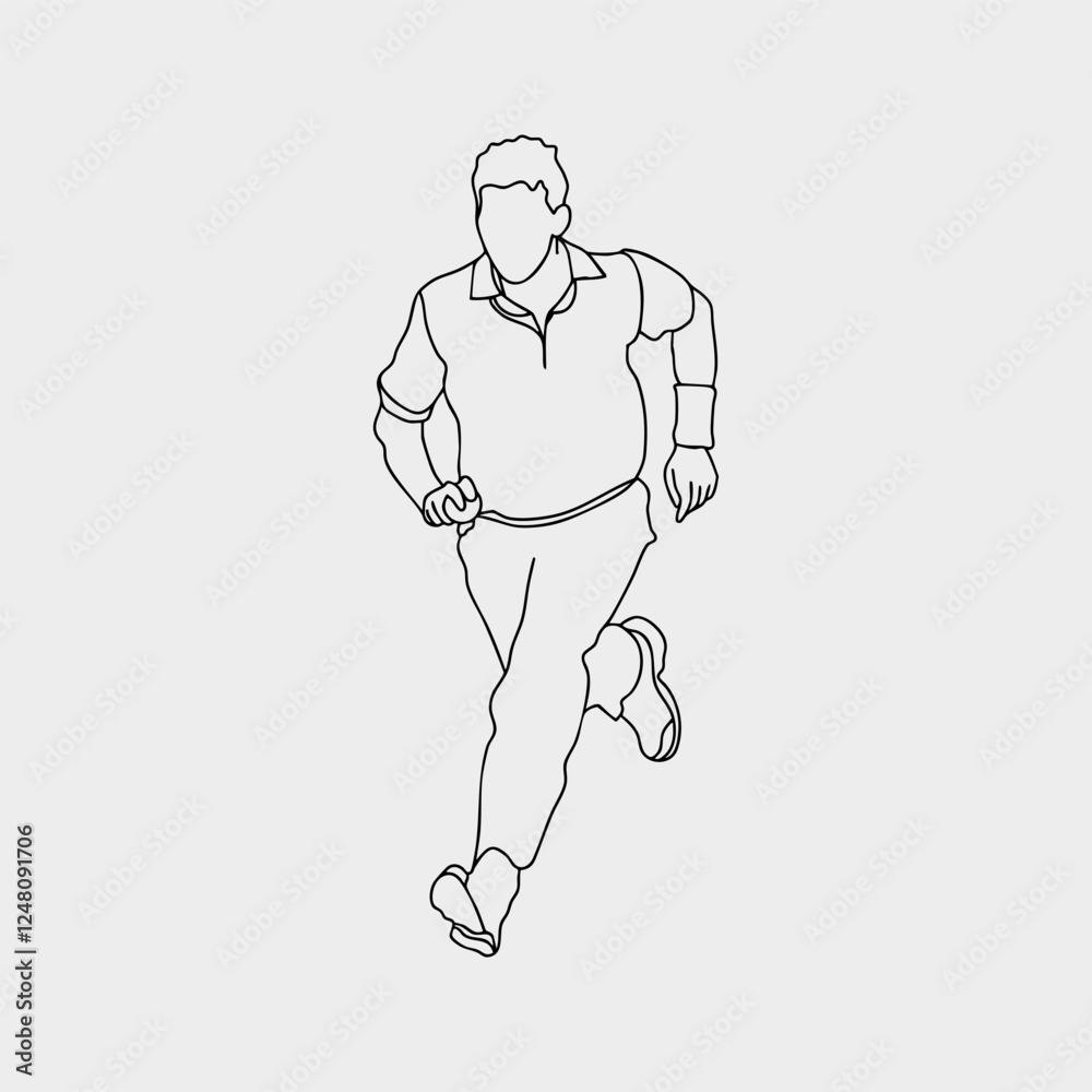 Dynamic One-Line Sketch: Illustration of Legendary Fast Bowler in Action. Cricket bowling drawing in line art Bowler illustration and vector. Bowler bowling in cricket championship sports. Line Art. Dynamic One-Line Sketch: Illustration of Legendary Fast Bowler in Action. Cricket bowling drawing in line art Bowler illustration and vector. Bowler bowling in cricket championship sports. Line Art.