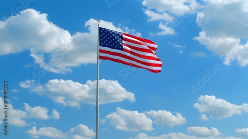United States Flag Honored in Vivid Detail on National Holidays