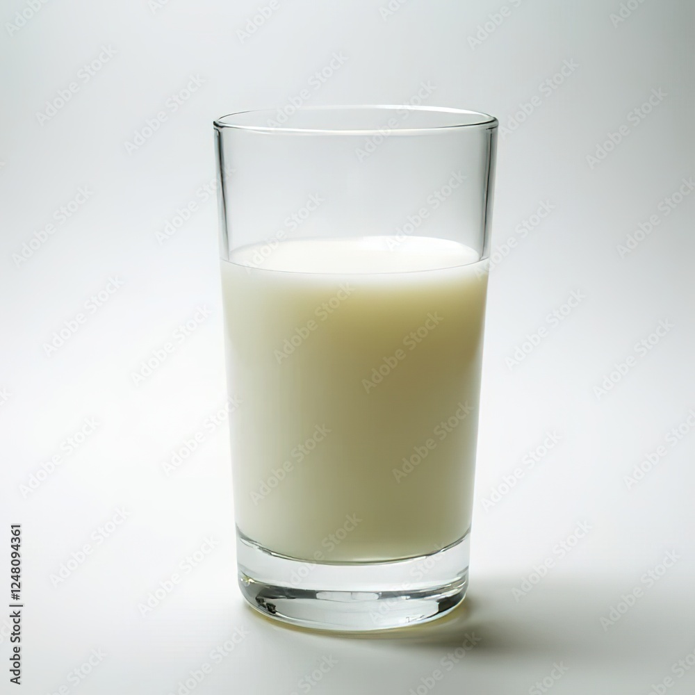 Half a glass of cow milk Half a glass of cow milk