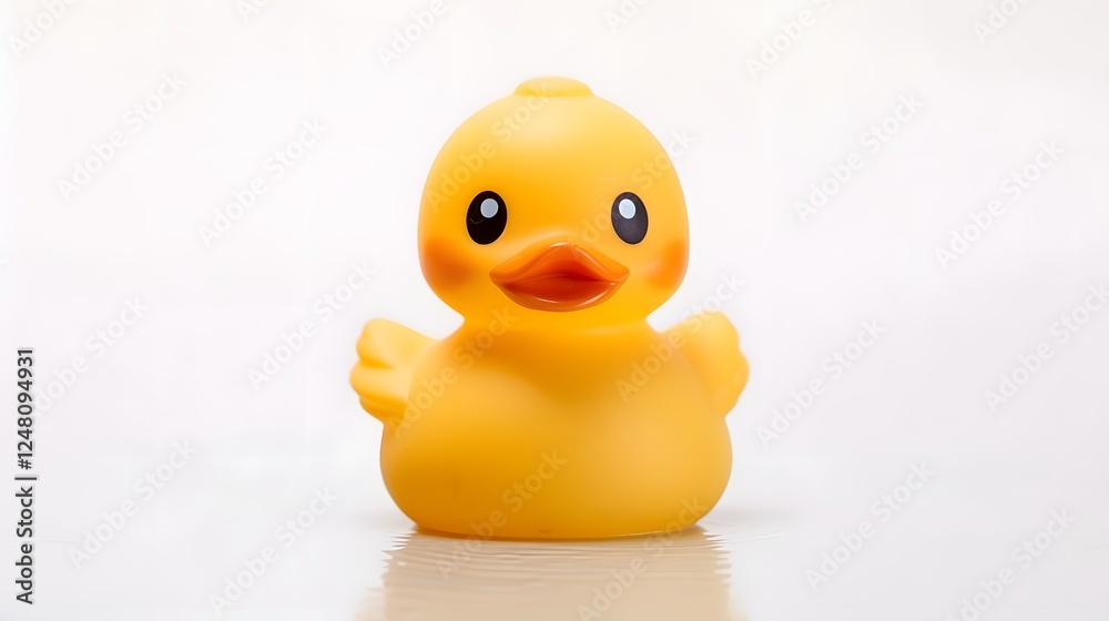Cute adorable small rubber duck toy with a playful expressive face sitting gracefully on a clean smooth white surface Minimalist simple and whimsical studio shot Cute adorable small rubber duck toy with a playful expressive face sitting gracefully on a clean smooth white surface Minimalist simple and whimsical studio shot