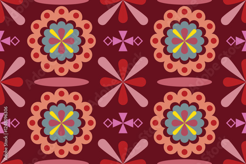 Abstract Ethnic Art, Geometric Design, Tribal Seamless Pattern, Fabric Pattern, Print Pattern, Pattern, Art, Cover, Prints, Wallpapers, Carpet Designs, Patterns on products.
