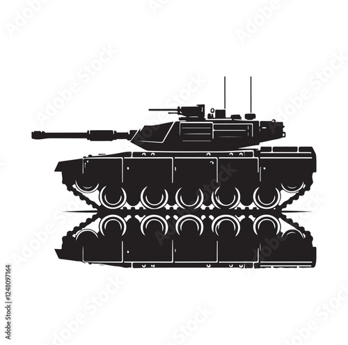 Army tank  silhouette vector illustration