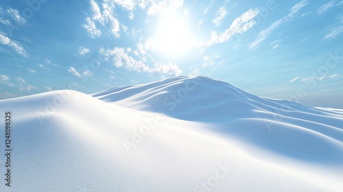 Desert Dune: A smooth sand dune under the midday sun.