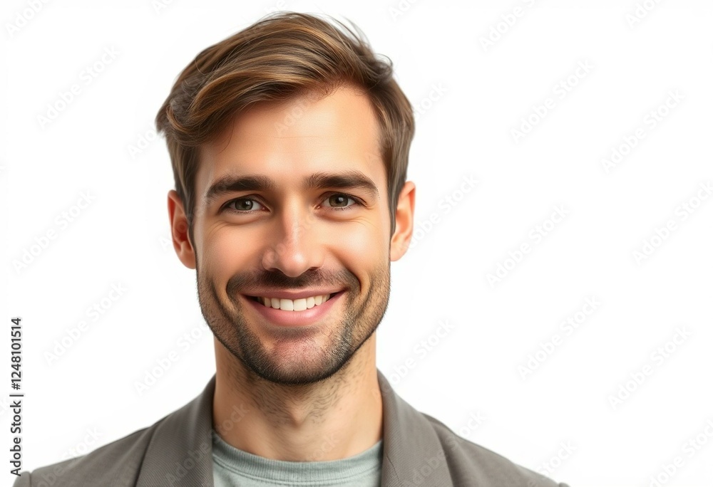 Male portrait on white background Male portrait on white background