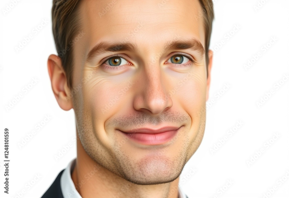 Male portrait on white background Male portrait on white background