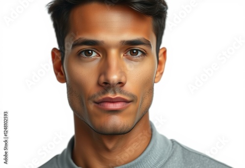 Male portrait on white background
