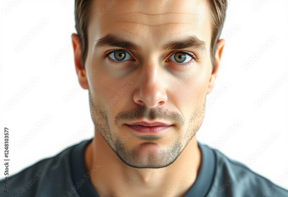 Male portrait on white background Male portrait on white background