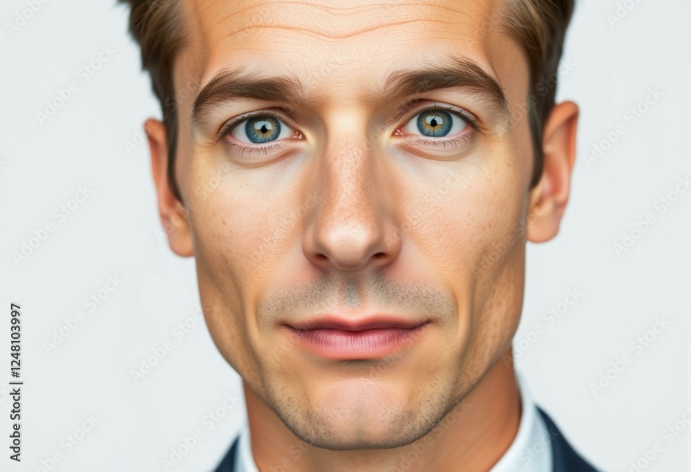 Obraz premium Male portrait on white background