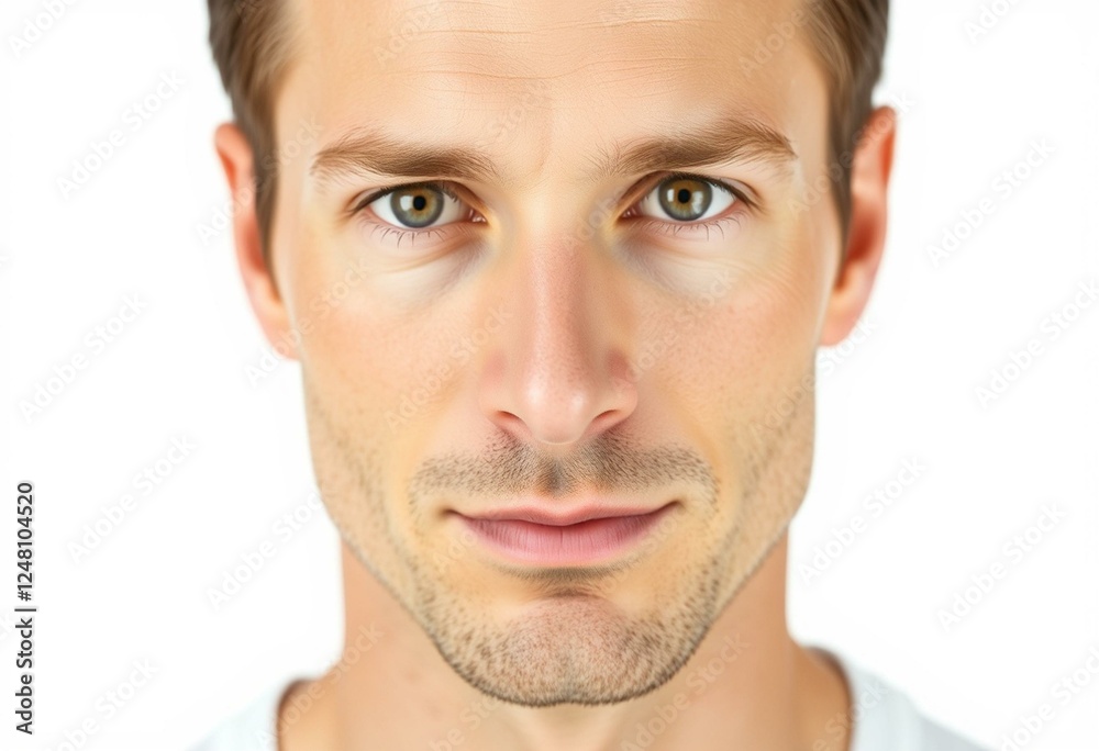 Obraz premium Male portrait on white background