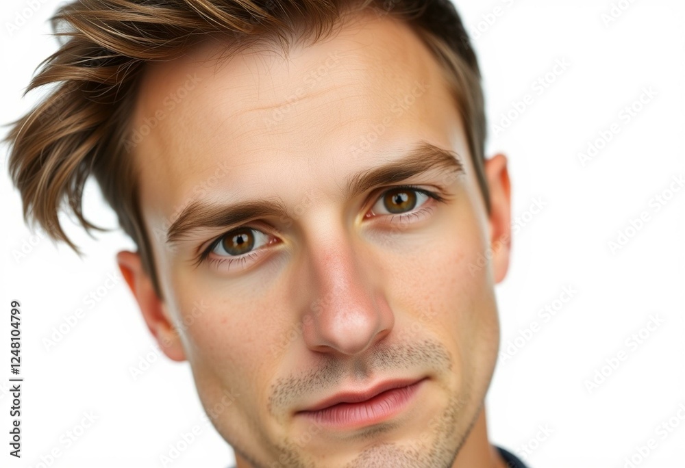 Male portrait on white background Male portrait on white background