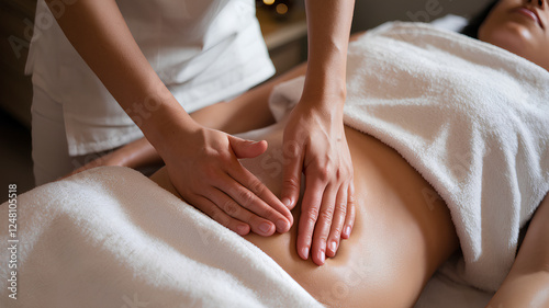 Abdominal Massage Therapy Session