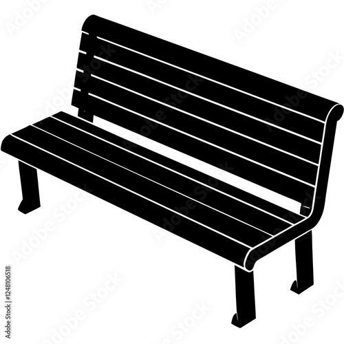 bench on a white background