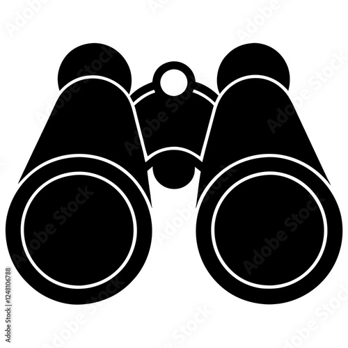 binoculars on white background