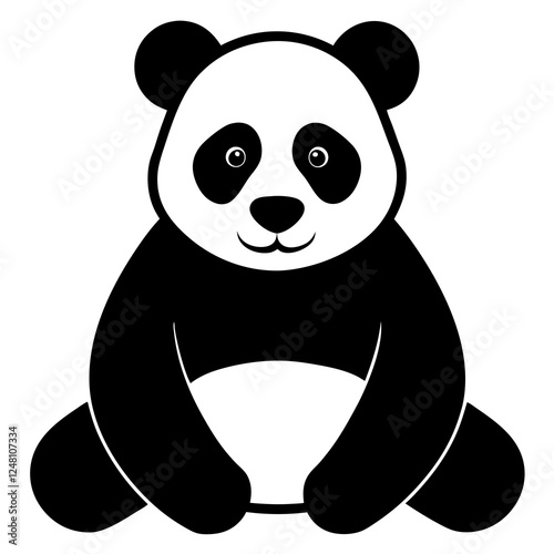 panda bear with bamboo