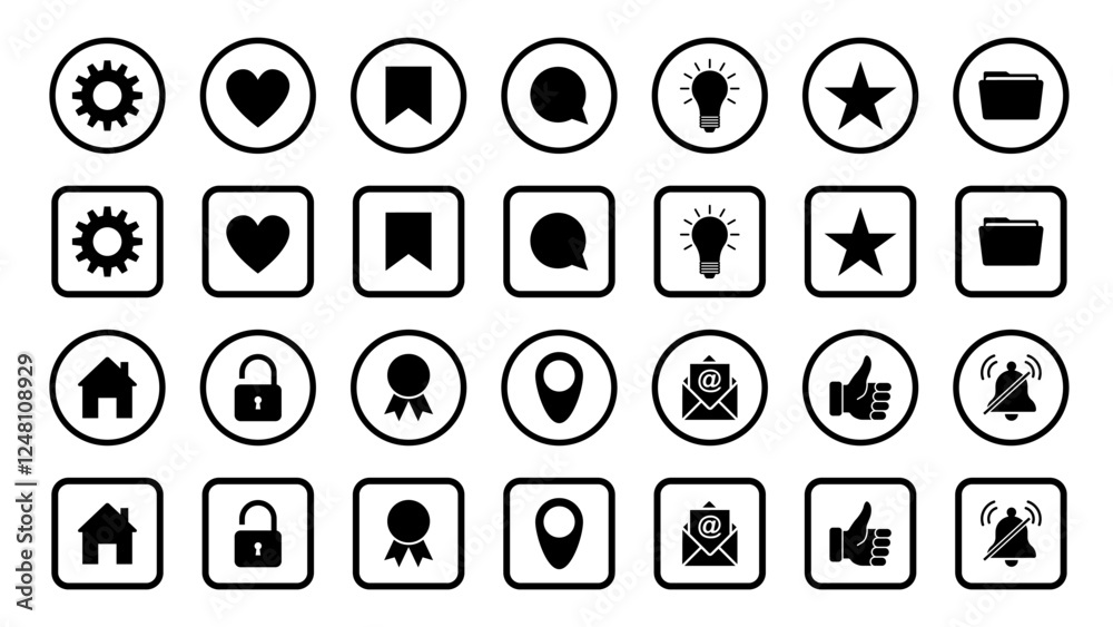 Web icon set. Home, location, call, at, email, address, chat, message, mail, telephone, information, support, search, website, icon. Contact and web icons set. Website set icon vector. Web icon set. Home, location, call, at, email, address, chat, message, mail, telephone, information, support, search, website, icon. Contact and web icons set. Website set icon vector.