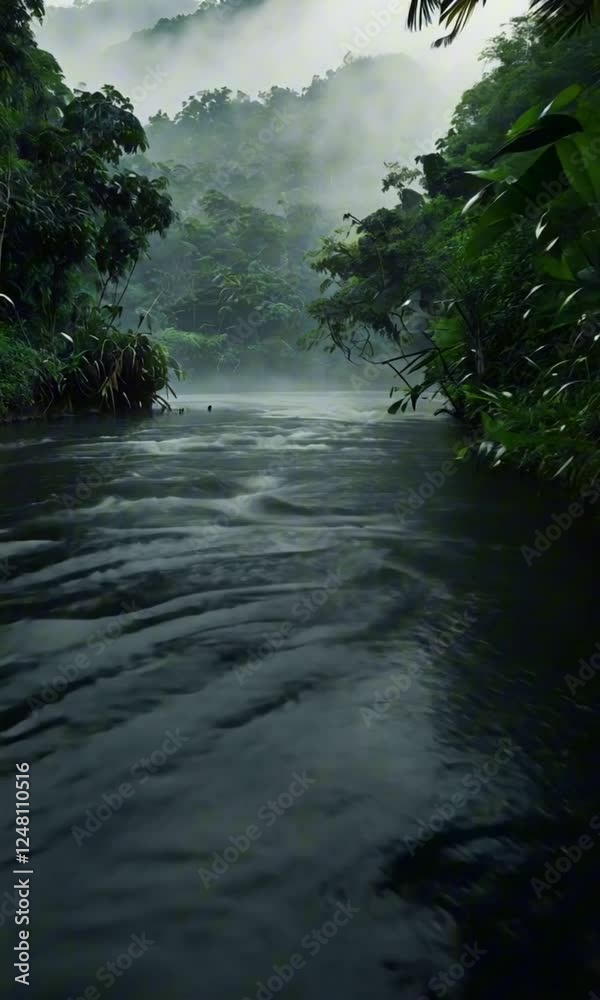 Big river in the forest , Dark mood videos. Big river in the forest , Dark mood videos.