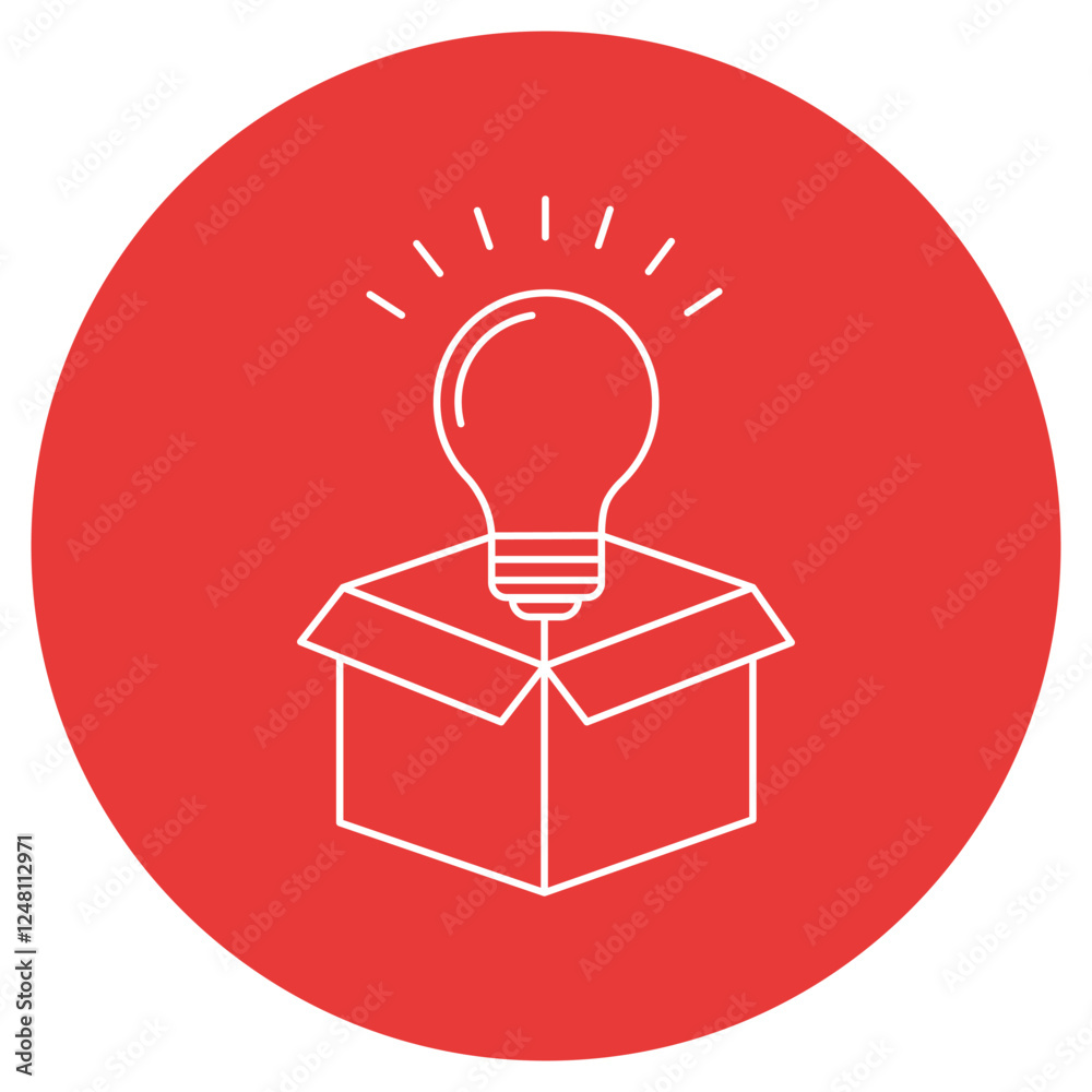 Box Solution Illustration icon, vector Box Solution Illustration icon, vector