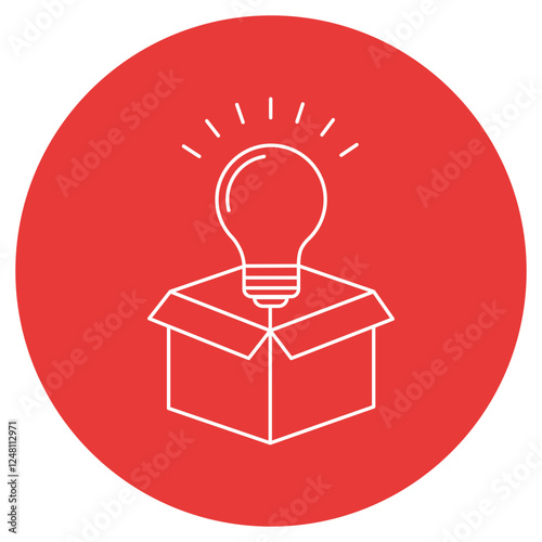 Box Solution Illustration icon, vector