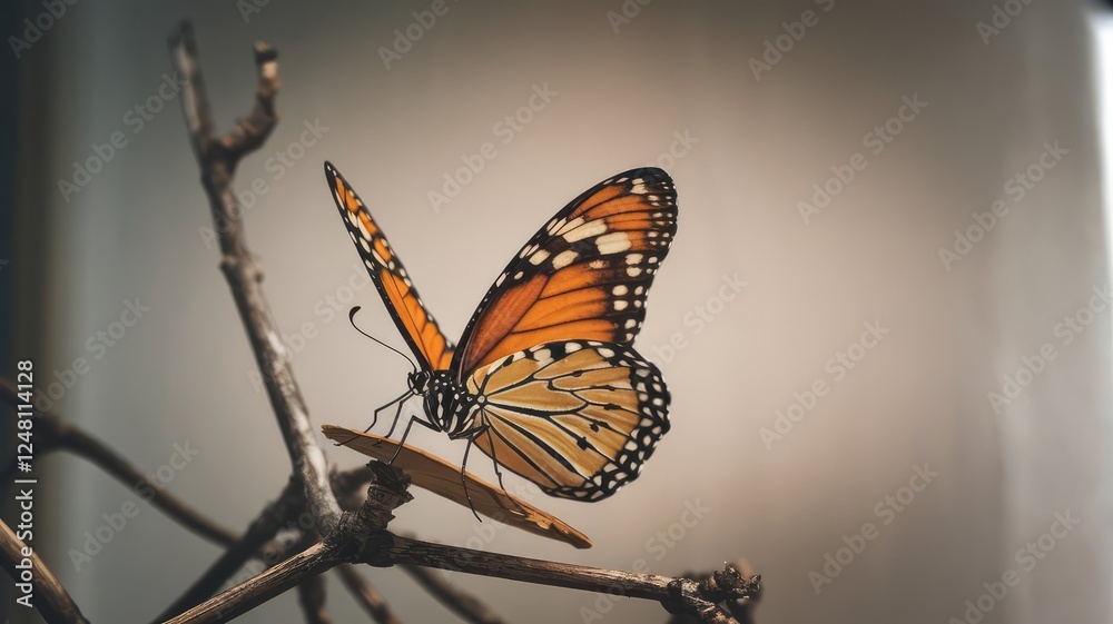 Obraz premium butterfly on a branch