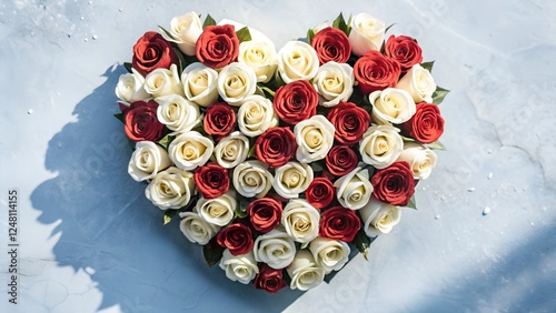 heart shaped roses
