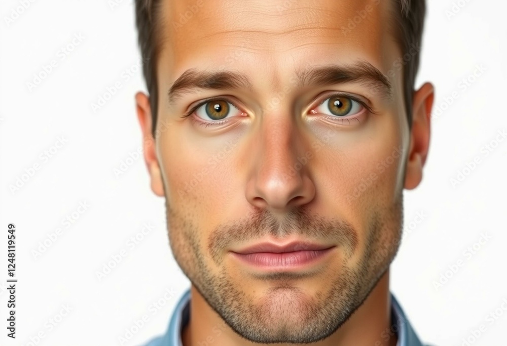 Fototapeta premium Half-length male portrait on white background