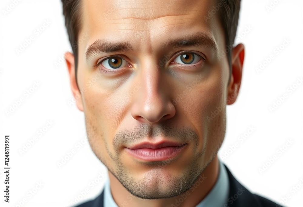 Fototapeta premium Male half-length portrait on white background