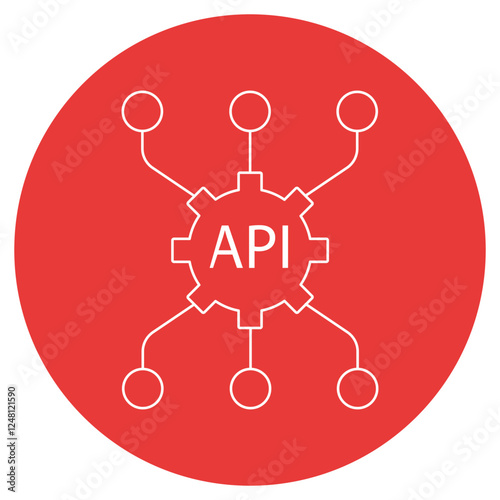 API icon, Mastering API Development A Comprehensive Guide, Integrating APIs Best Practices and Strategies for Developers icon, vector