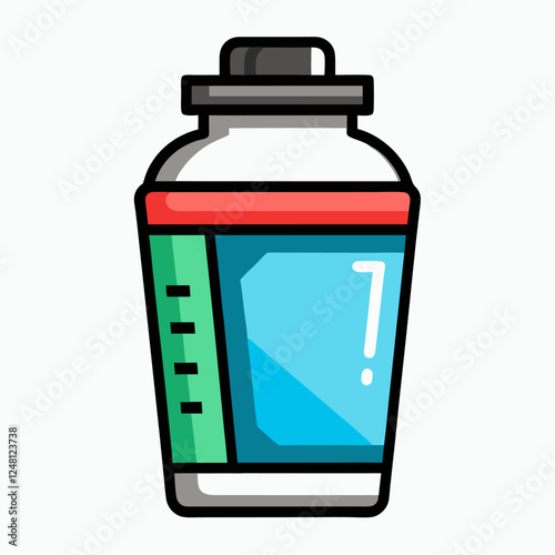 protein shake bottle vector illustration