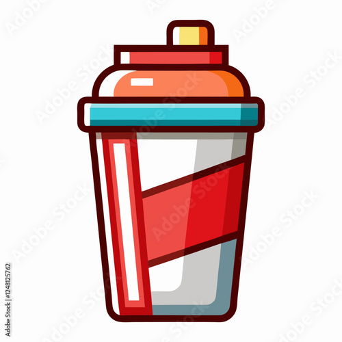 protein shake bottle vector illustration