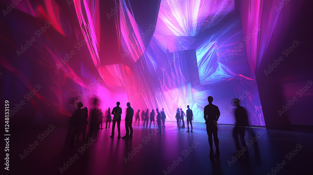 Immersive Interactive Art Installation with Vibrant Lights Immersive Interactive Art Installation with Vibrant Lights