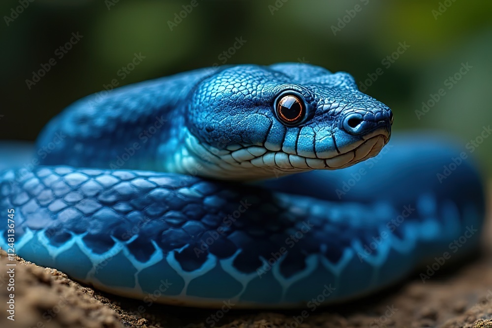 Fototapeta premium Blue venomous snake