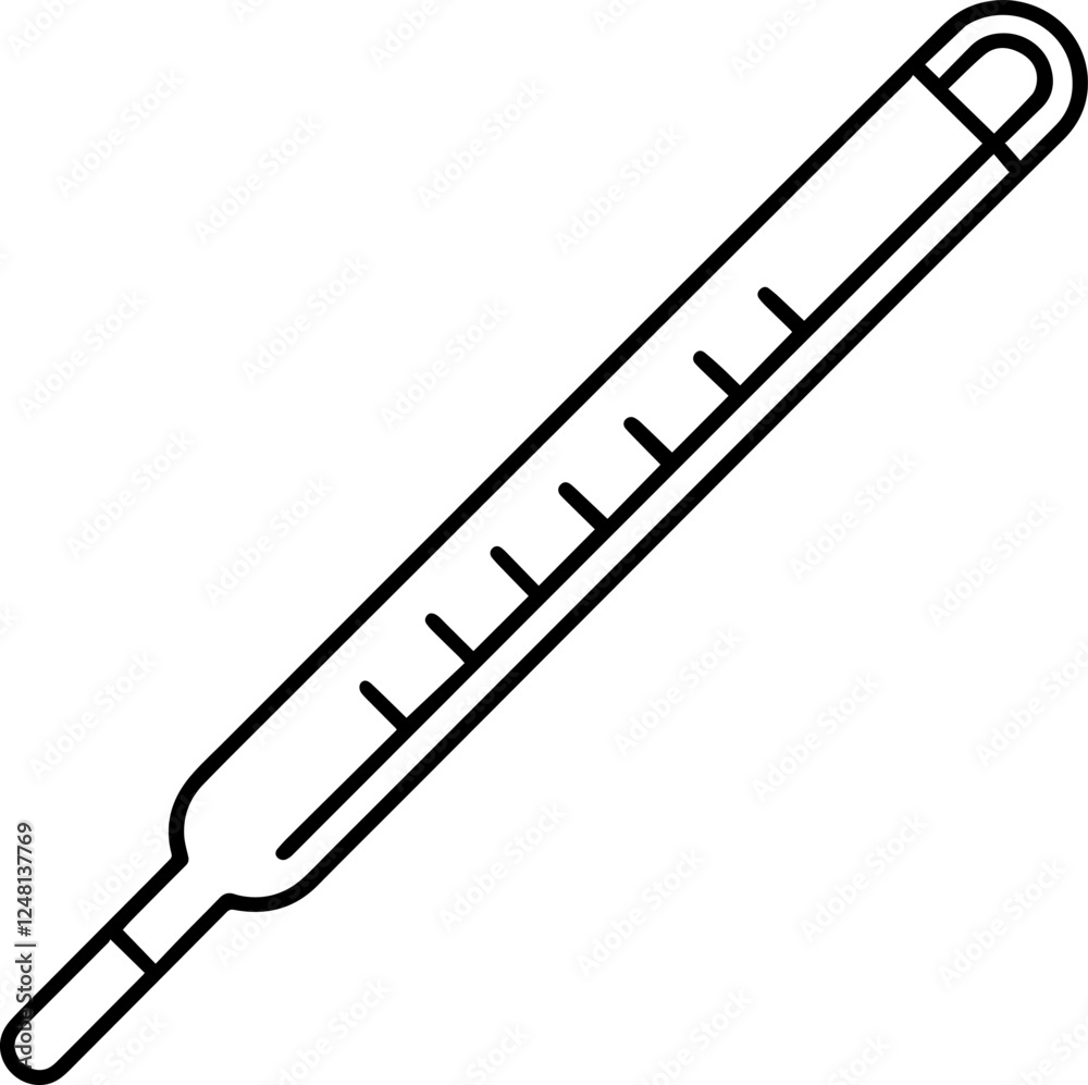 thermometer medical temperature measurement outline vector thermometer medical temperature measurement outline vector