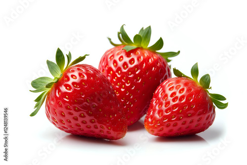 Wallpaper Mural Red berry strawberry isolated on white background Torontodigital.ca