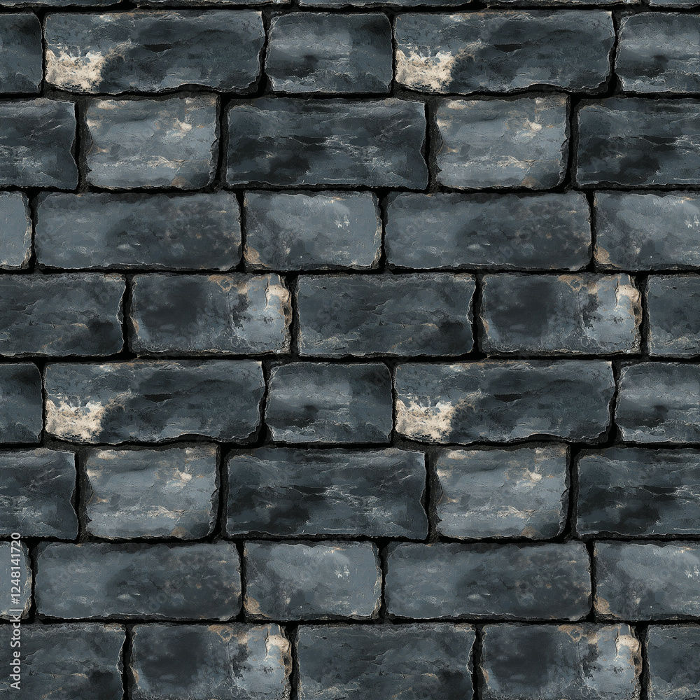 Fototapeta premium black brick wall seamless texture as background or wallpaper for inserting text