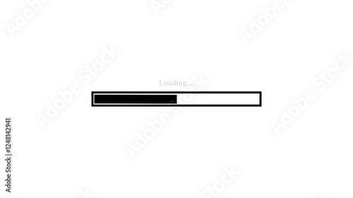 new Loading bar downloading progress animation transfer 0-100 on black and white backround-2025 new file