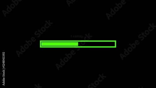 new Loading bar downloading progress animation transfer 0-100 on black and white backround-2025 new file