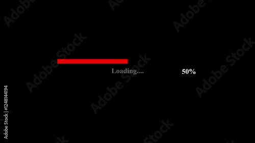new Loading bar downloading progress animation transfer 0-100 on black and white backround-2025 new file