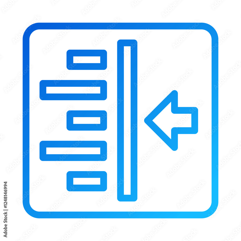 Data Import Vector Icon in Gradient Blue Style Data Import Vector Icon in Gradient Blue Style