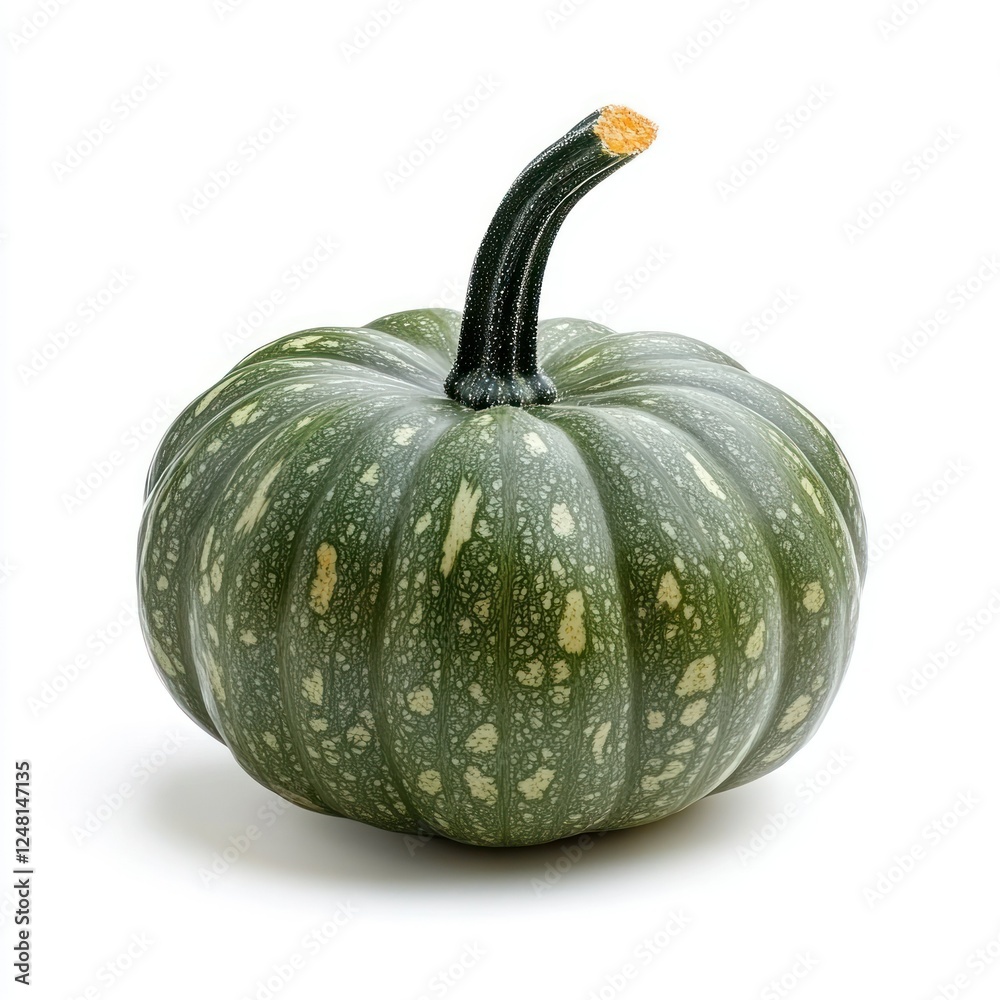 Green pumpkin on white background Green pumpkin on white background
