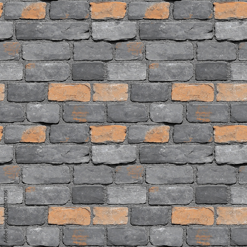 black brick wall seamless texture as background or wallpaper for inserting text