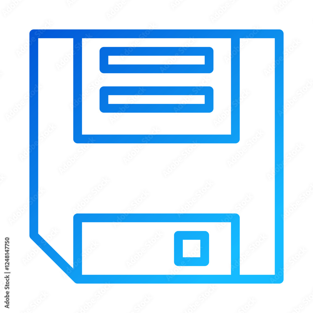 Floppy Disk Icon Isolated on White Background Floppy Disk Icon Isolated on White Background