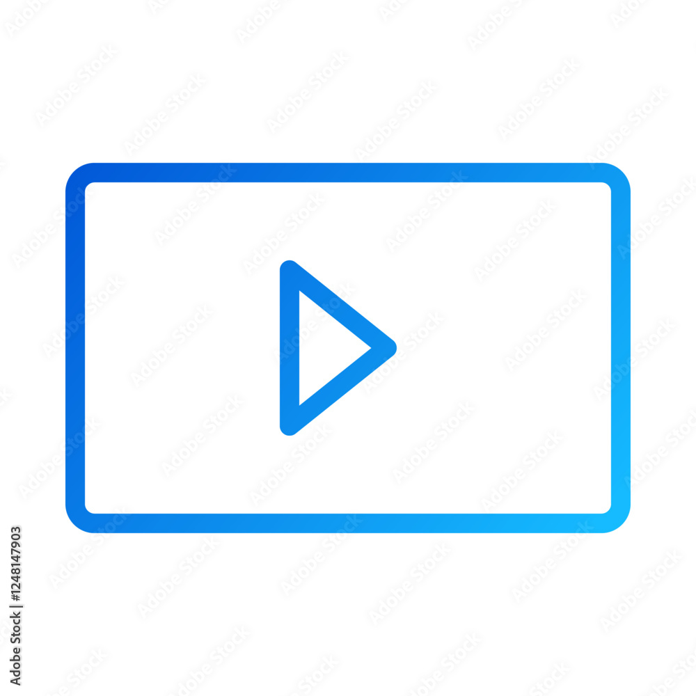 Play Button Icon with Modern Gradient Design Play Button Icon with Modern Gradient Design