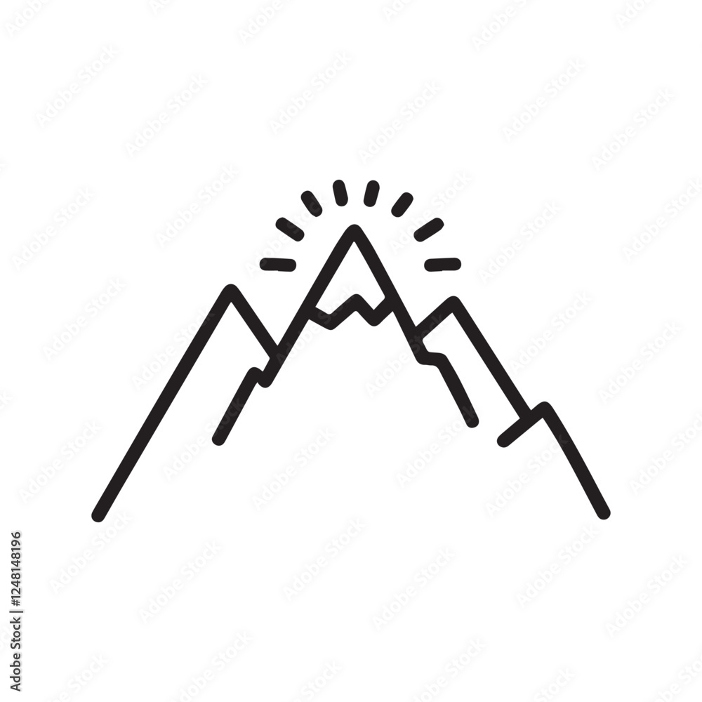 a mountain, vector icon illustration a mountain, vector icon illustration