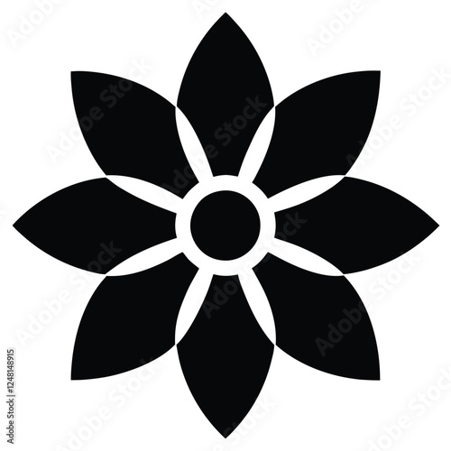 This is a simple vecot flowes with illustration design,flower icon,flower silheoutes