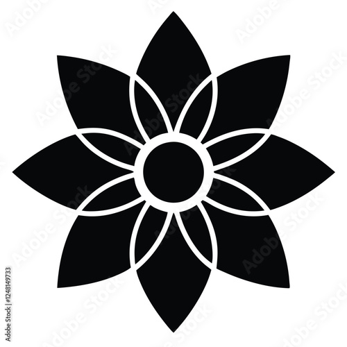 This is a simple vecot flowes with illustration design,flower icon,flower silheoutes