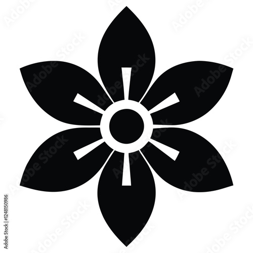 This is a simple vecot flowes with illustration design,flower icon,flower silheoutes