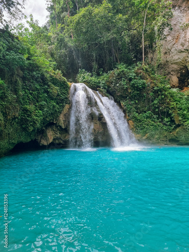 Blue waters at Kawasan Falls near Moalboal, Cebu Island, Philippines
