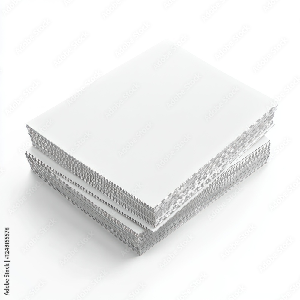 Stack of blank white paper sheets on white background Stack of blank white paper sheets on white background